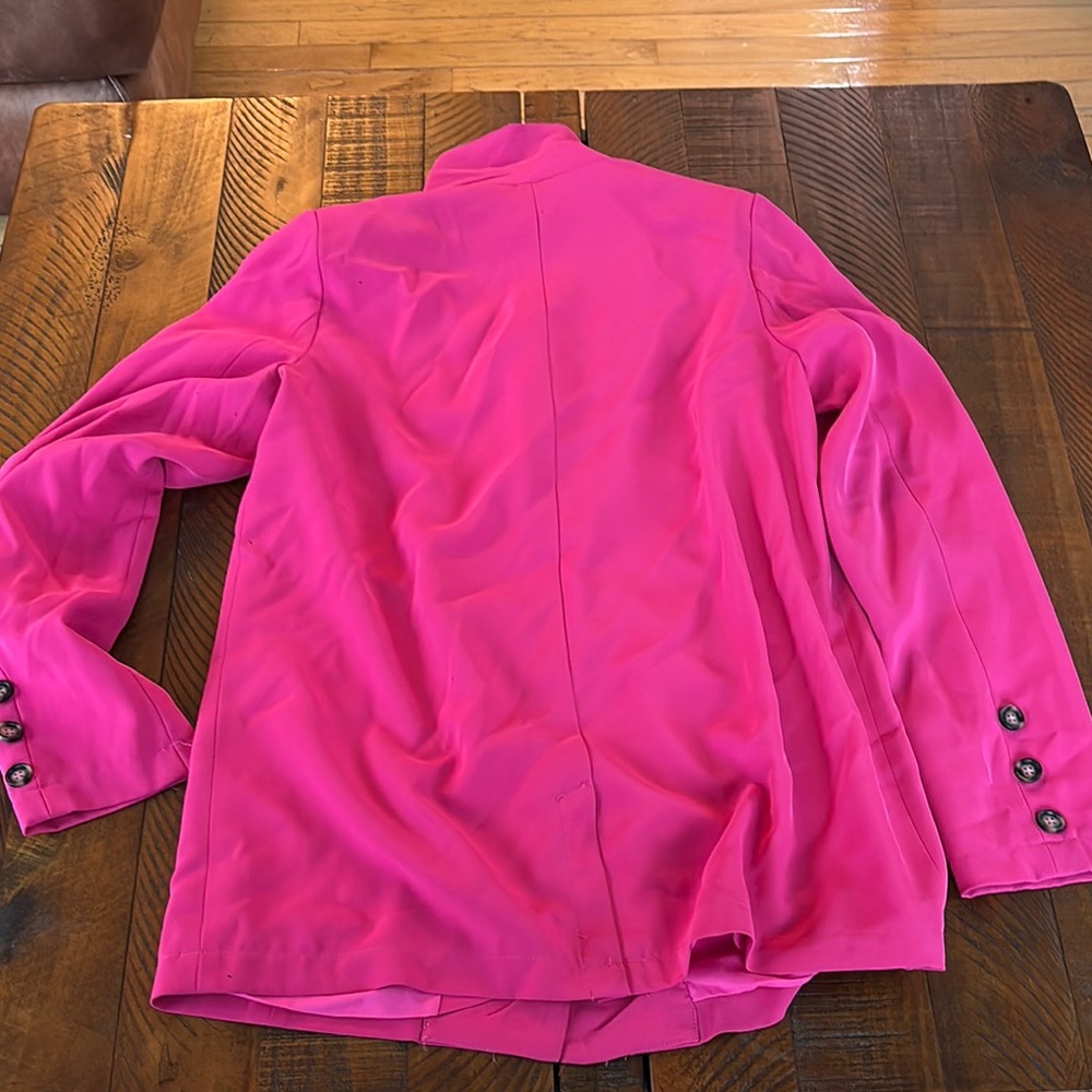 Altar'd State Hot Pink Blazer Jacket Statement Career Workwear - Picture 5 of 7